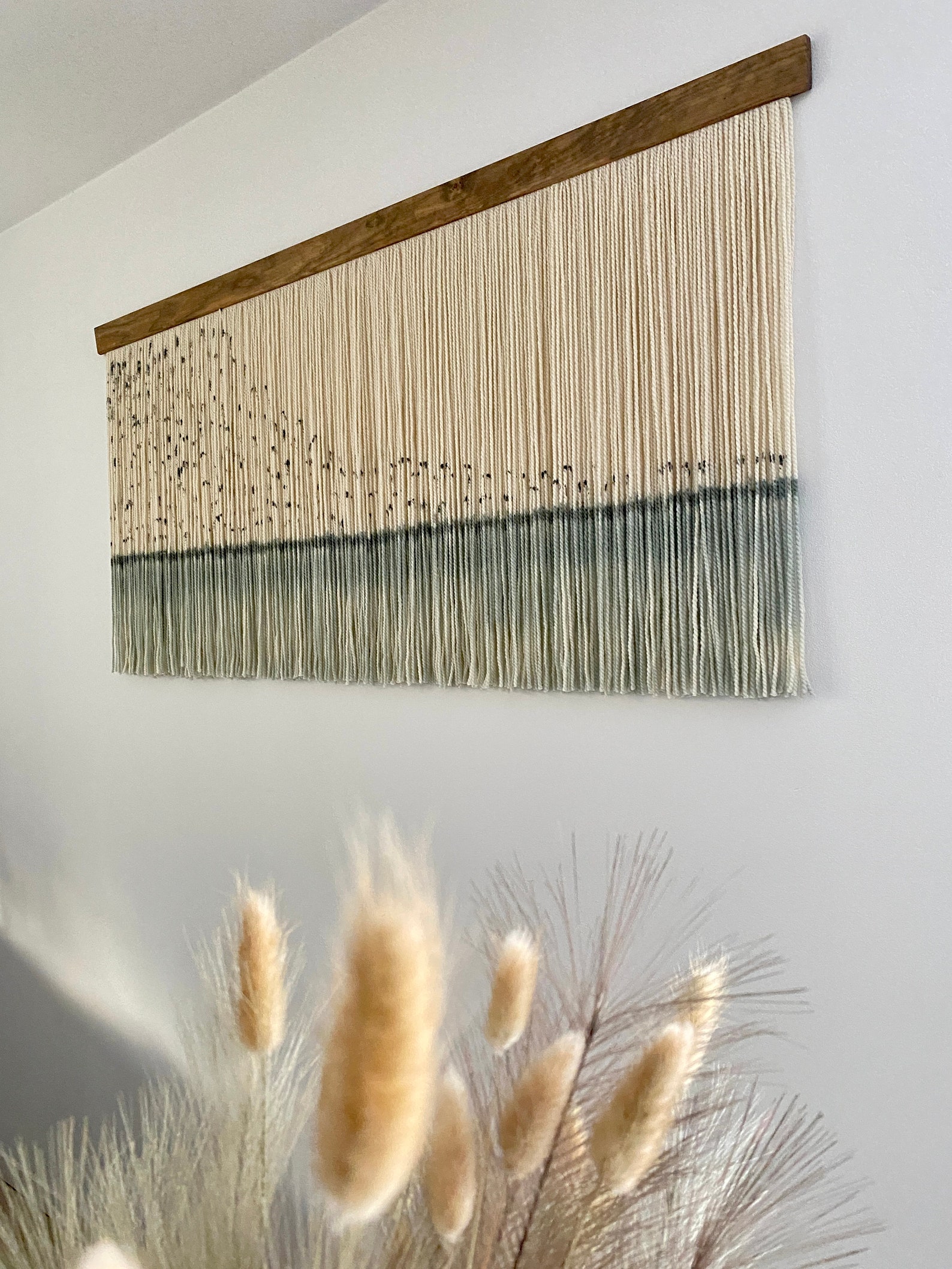 Macrame Wall Hanging Minimalist Decor Art Mid Century Modern Decor ... - Minimalist Apartment Decor With Textured Macrame Wall Hanging