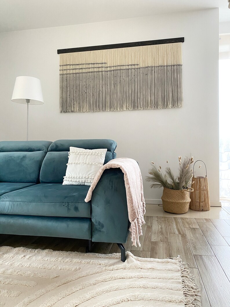 Picture of Minimalist Fiber Art Wool Textile Art Living Room Decor - Etsy