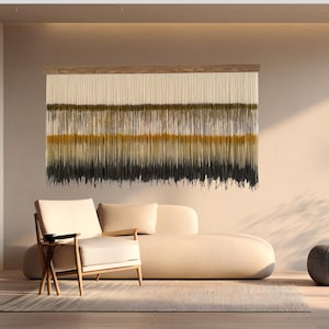 Autumn Macrame Backdrop Large Woven Wall Hanging Pastel room decor, Boho Decor, Bohemian Art, Handmade Home Decor Tapestry