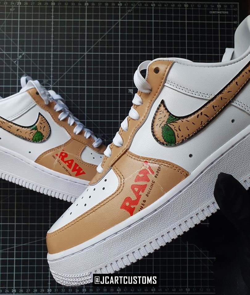 Buy RAW Custom Shoes Nike Weed Herb Drug Money Cool Diy Craft Gift
