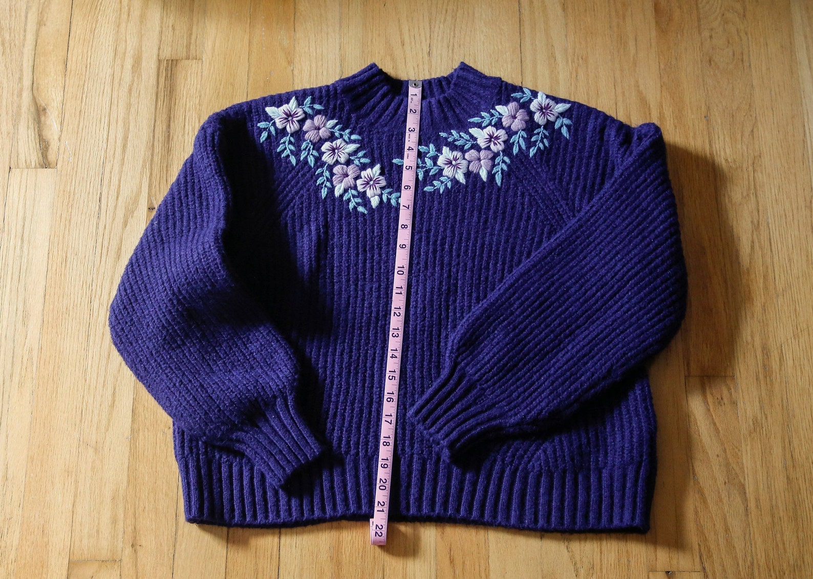 Hand Embroidered Sweater Etsy