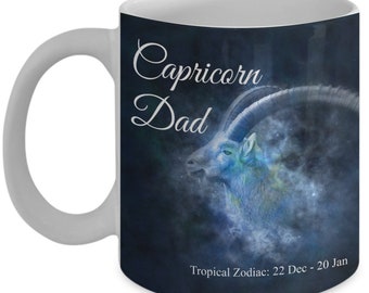 Tazze zodiacali: Regalo per papà Capricorno/Festa del papà, Tazza zodiacale Capricorno, Tazza per papà Capricorno Regalo di compleanno per papà Tazza per oroscopo Tazza da caffè per astrologia