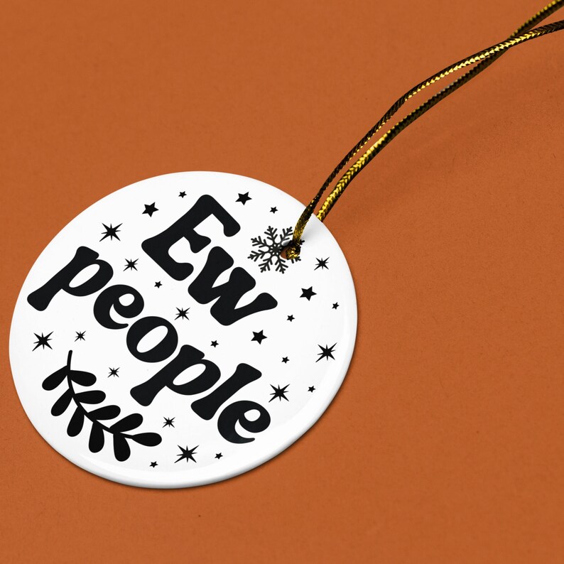 Fun Christmas Ornaments EW People Decorative Xmas Circle Ornament