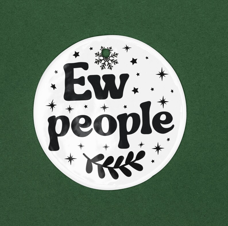 Fun Christmas Ornaments EW People Decorative Xmas Circle Ornament