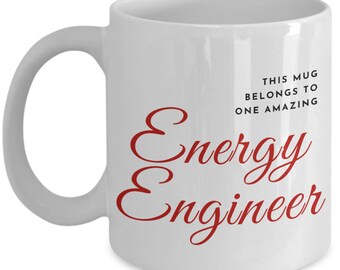 Taza de café de ingeniero, para ingenieros de energía, taza de electricistas, taza de electricistas, taza de té de cerámica de 11 oz o 15 oz