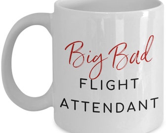 Flight Attendant Coffee Mug, Gift For Airline Stewards, Cabin Attendant Mug, Purser Cup, Ceramic 11oz or 15oz Tea Cup