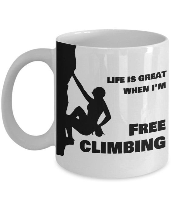 Free Climbing Coffee Mug Mountain Climber Bouldering Mug Etsy