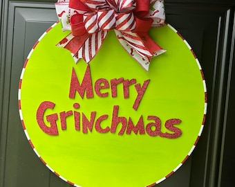 Merry Grinchmas Door Hanger