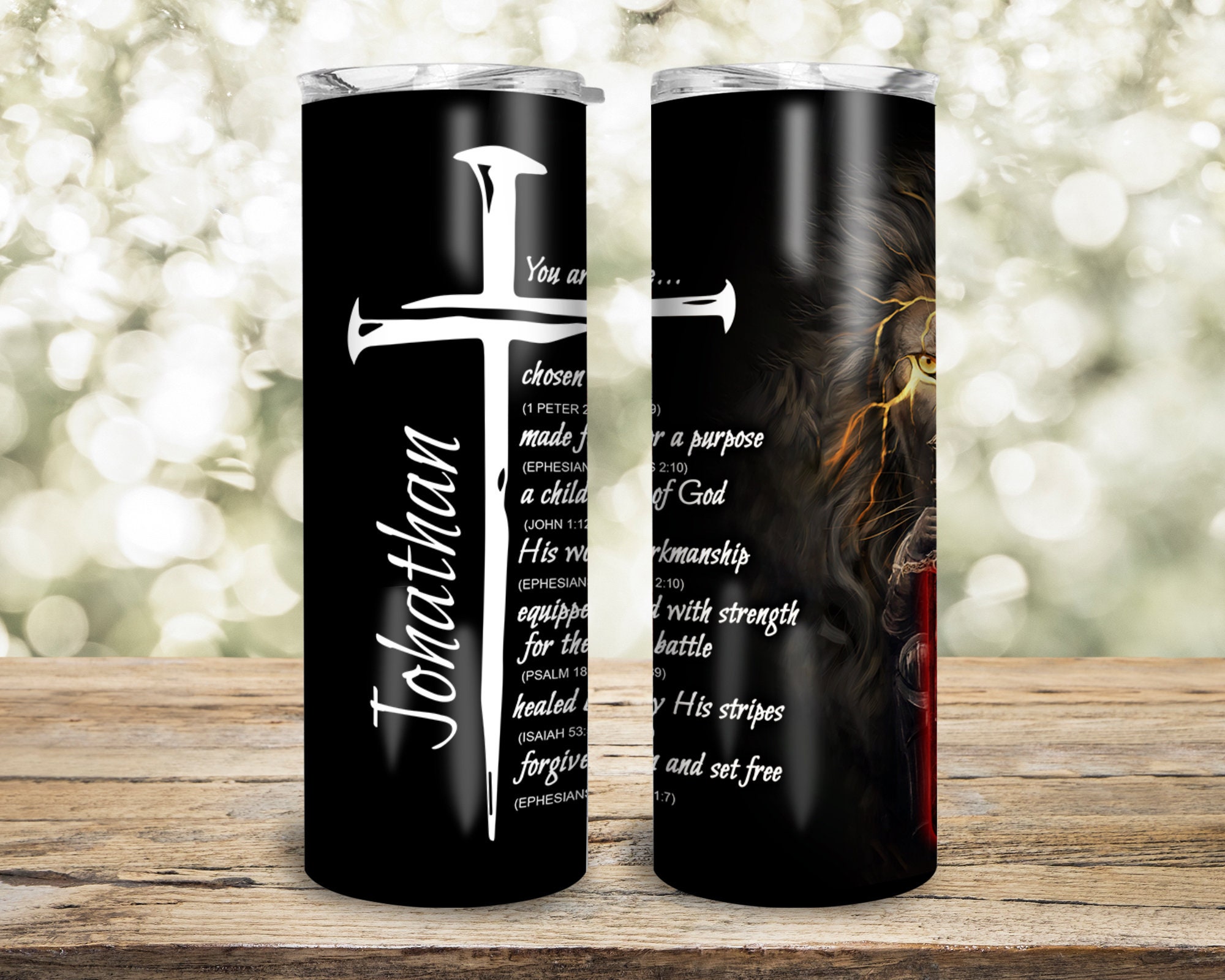 Christian Tumblers for Men Bible Verse Tumbler Customized Etsy