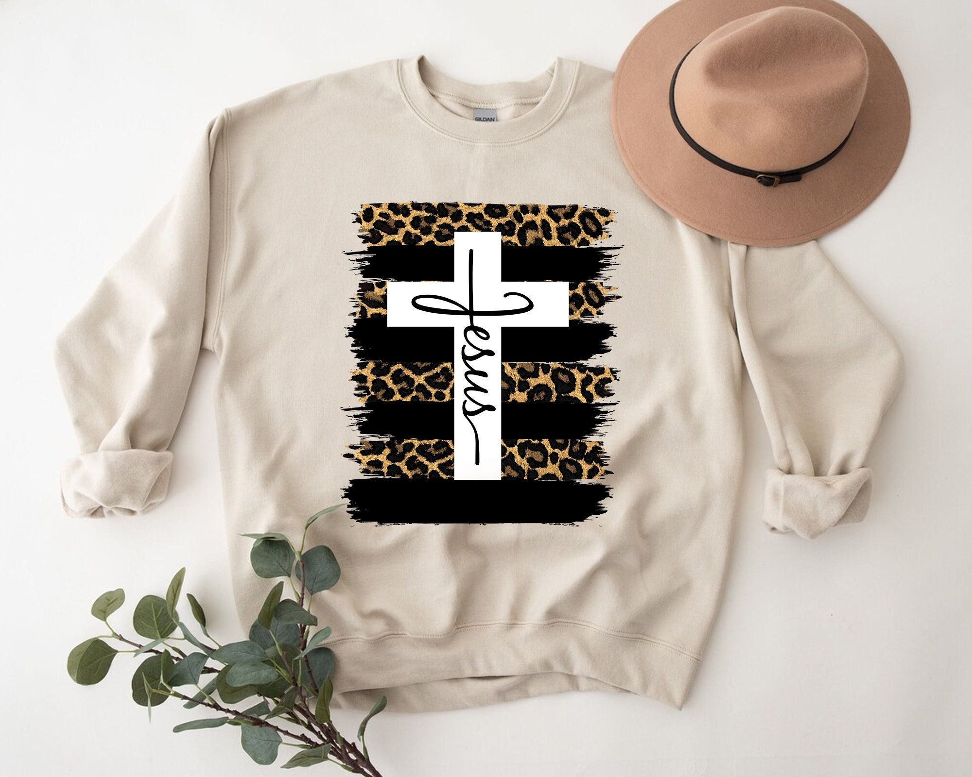 Jesus Easter T-shirt Leopard Christian 