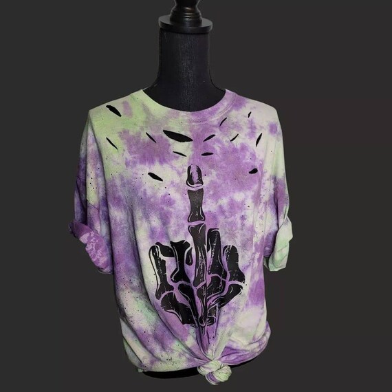 purple skeleton shirt