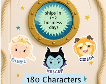 Disney Cruise Door Magnets Personalized | Custom Family Characters | DCL Stateroom Door Decorations | Cruise Door Magnet Set Add Your Name