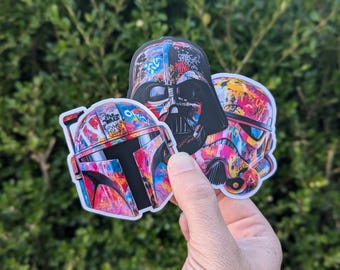 Star Wars Trooper Stickers | Darth Vader Stickers | Custom Die Cut Stickers | Staney Owala Tumbler Stickers | Laminated Star Wars Sticker
