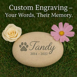 Personalized Pet Memorial Stone for home or garden, dog memorial, cat memorial, pet keepsake, pet remembrance gift, in memory of gift