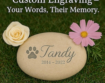 Personalized Pet Memorial Stone for home or garden, dog memorial, cat memorial, pet keepsake, pet remembrance gift, in memory of gift