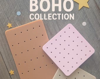 Boho Collection Earring Card Holder – Holds 36 Pairs of Earrings or Studs |Acrylic earring holder. Mini acrylic earring holder