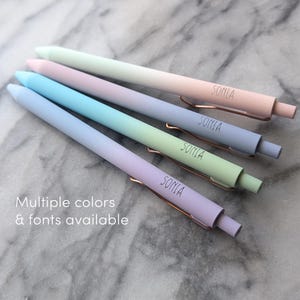 Set of Multiple Custom Pens, Personalized Pens, Engraved Pens, Back to School Supplies, Teacher Gift, College Graduation, Soft Touch Pens