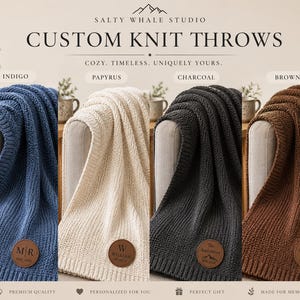 Custom Throw Blanket, Cotton Anniversary Gifts for Couples, Sentimental Home Decor, Personalized Throw Blanket– Leather Anniversary Gift