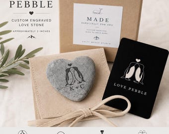 Penguin Pebble of Love. Penguin Pebble gift lgbtq+ Penguin Lovers Gift. Penguin Love. Penguin Pebble Romantic Gift. Romantic Valentine's Day