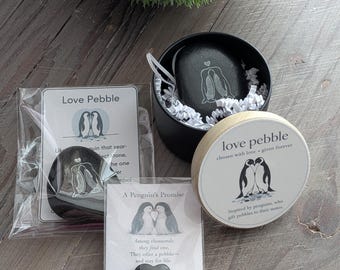 Penguin Pebble of Love. Penguin Pebble gift lgbtq+ Penguin Lovers Gift. Penguin Love. Penguin Pebble Romantic Gift. Romantic Valentine's Day