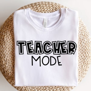Teacher Shirt, Teacher Mode Shirt, Groovy Retro Teacher Shirt, Cute Teacher Shirt, Back To School, Teacher Appreciation Gift
