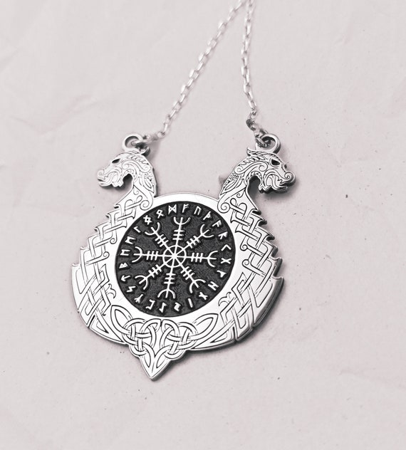 Viking Silver Necklace Valhalla Pendant From Shieldmaiden Necklace