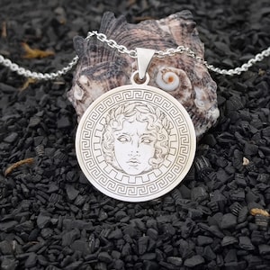Apollo Necklace Necklace with Semi Precious Stone Chain | Ancient Greek Pendant | Silver Greek Jewelry
