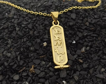 Collar de cartucho de Egipto, joyería de collar de jeroglíficos de Egipto, collar hecho a medida, collar de nombre egipcio de plata de ley 925
