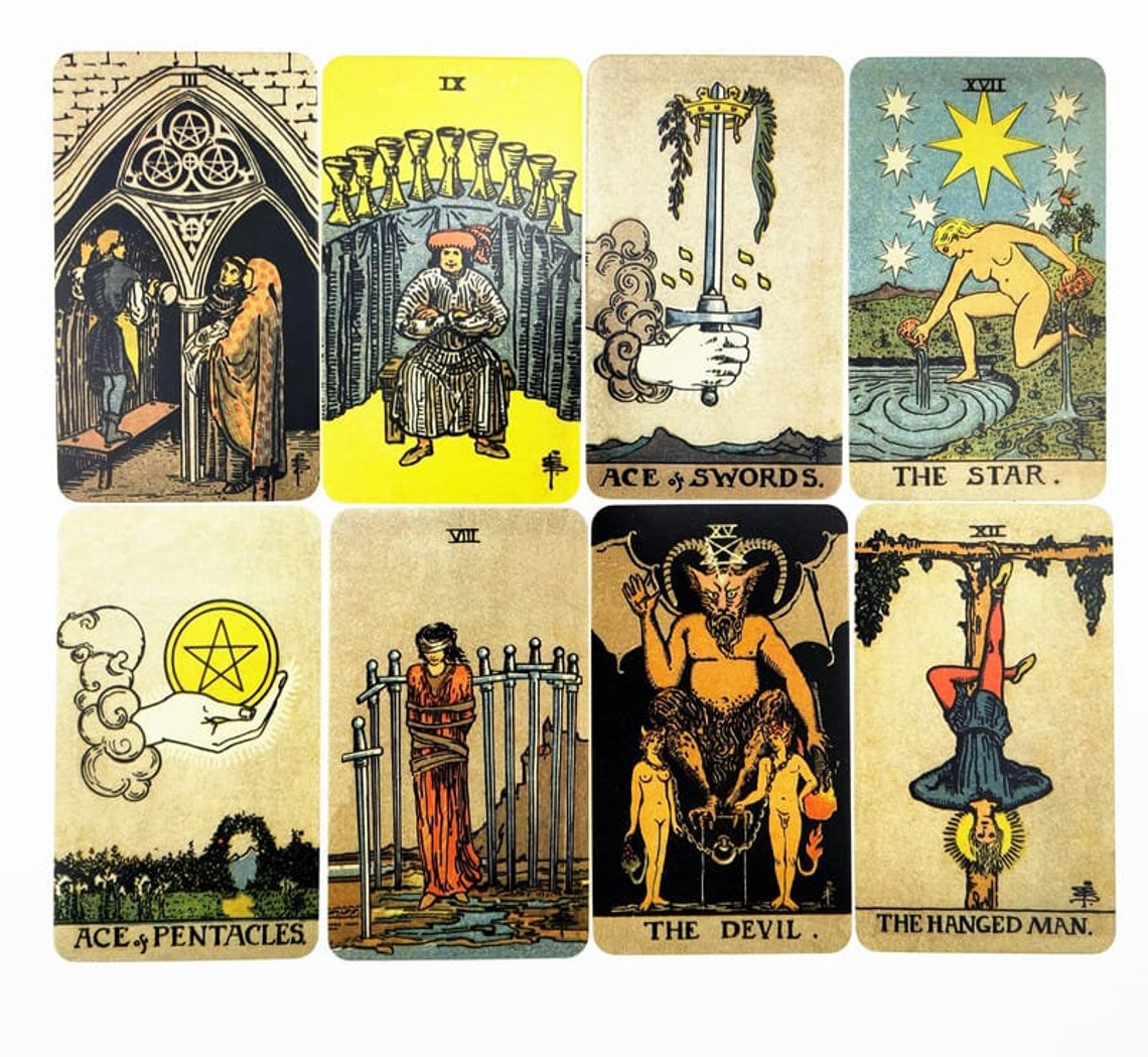 The Borderless Edition SmithWaite Tarot Deck Etsy