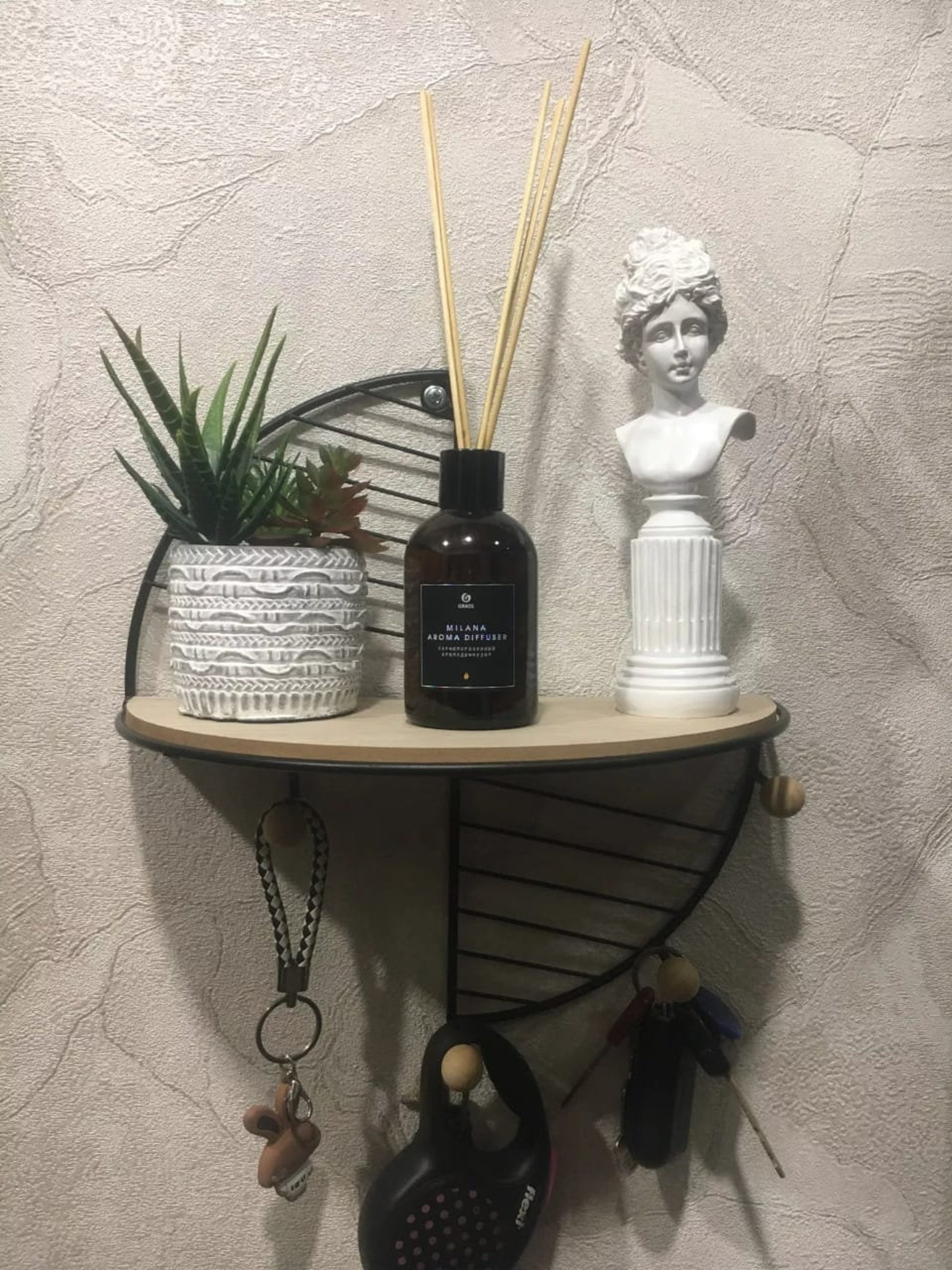 Iron Art Creative Storage Display Shelf Wall Hanging Storage Etsy