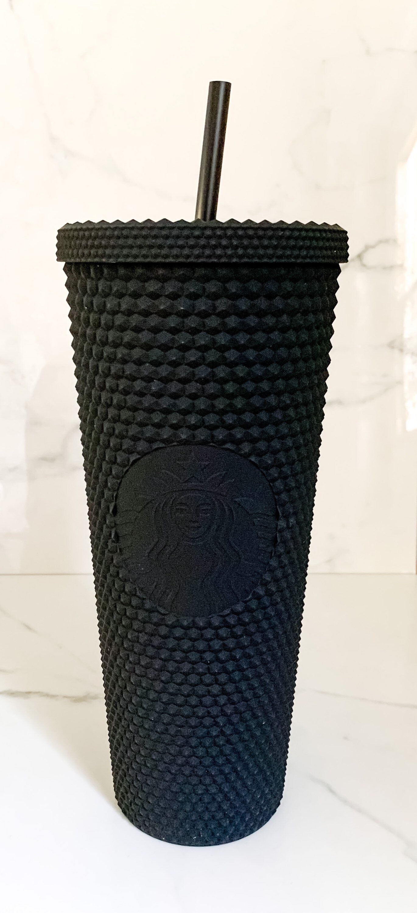 Matte Black Studded Starbucks Tumbler and Halloween Straw Etsy