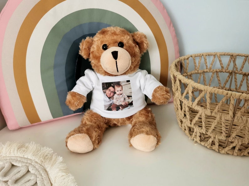 Teddy mit Foto / Bild Kuschelbär Bär mit T-Shirt 1.1. Bild 1