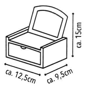 Schmuckkästchen, Schmuckiste, Haargummibox aus Holz mit Spiegel, personalisiert, mit graviertem Motiv, Einhorn oder Regenbogen mit Namen Bild 7