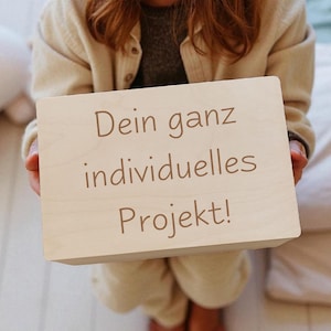 Minneslåda, souvenirlåda, trälåda med lock, tidskapsel, personlig, önskelåda, anpassad text, individuellt projekt | Tryck / Gravyr