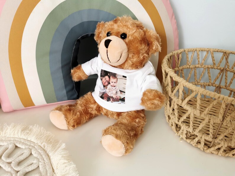Teddy mit Foto / Bild Kuschelbär Bär mit T-Shirt 1.1. Bild 2