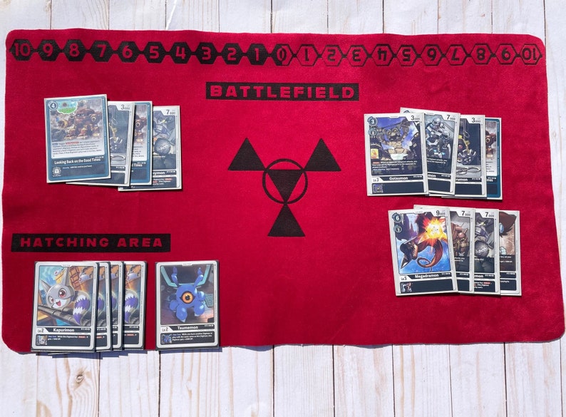 Digimon Single Player TCG Playmat With Field Zones for Etsy