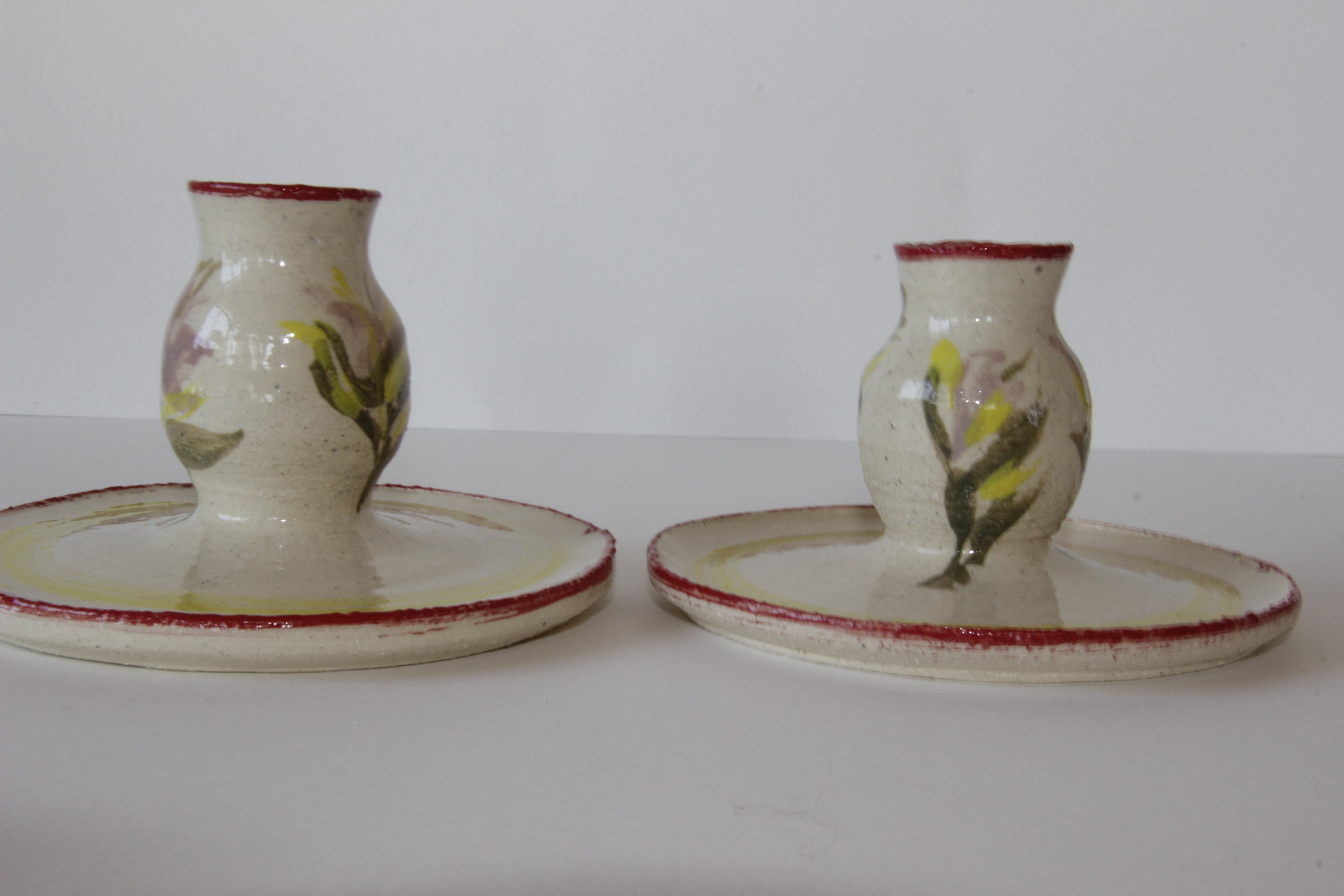 Bougeoir en Céramique Grès, Fait Main,