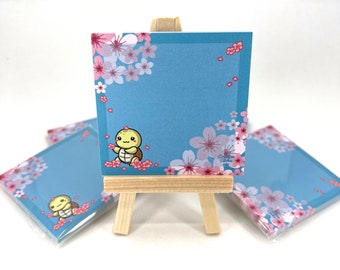 Cherry Blossom Turtle Sticky Note, Kawaii Turtles, Memo Pad, Cute Notes, Gift for Girls
