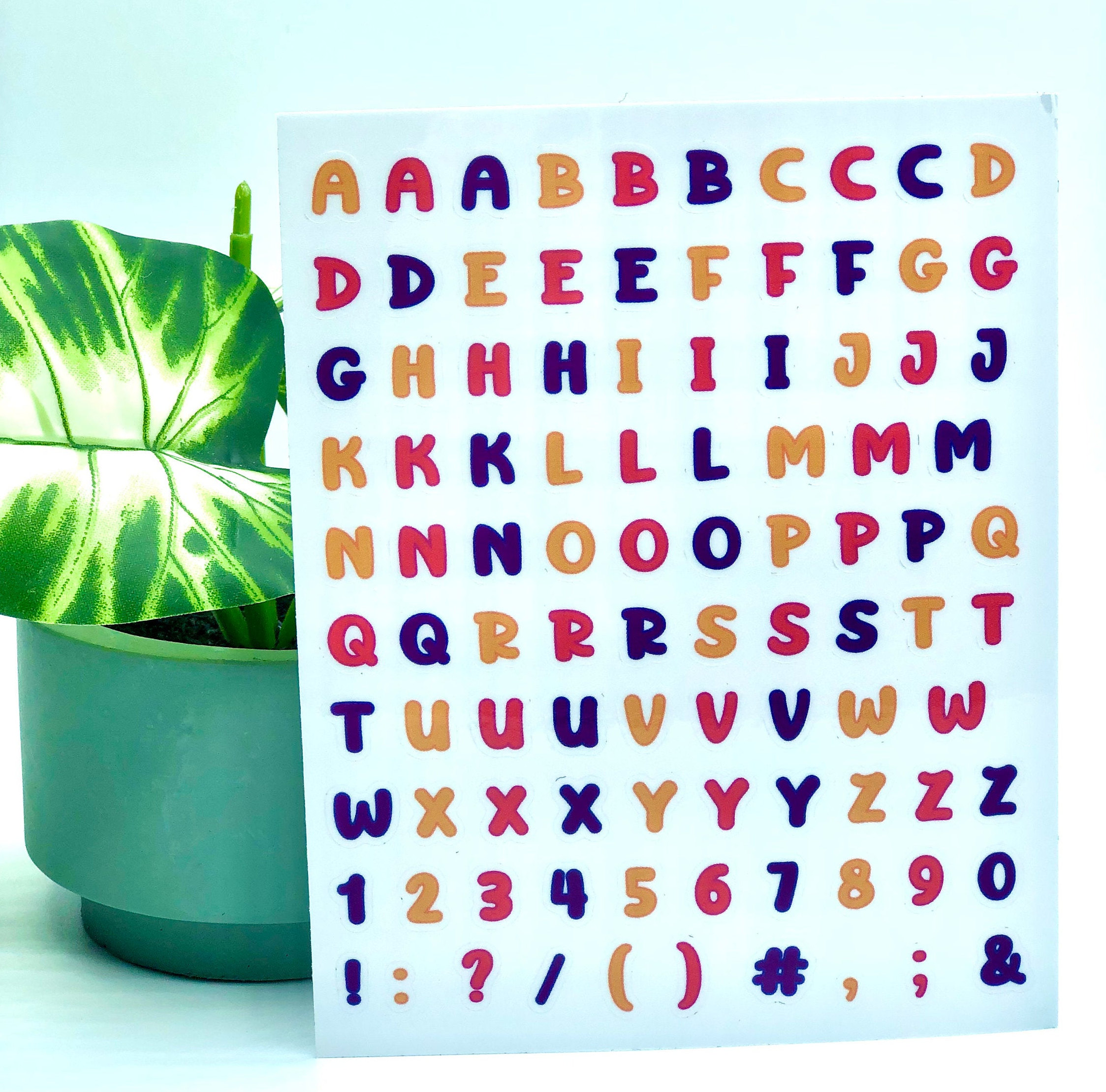 Alphabet Stickers Planner Stickers Journal Stickers Etsy