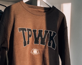 Harry styles brown crewneck Clearance