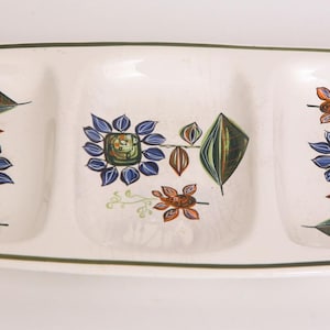 White Royal Worcester Palissy England Ceramic Nibbles Serving Platter Plate 1970's Vintage Urban Organics Retro Boho