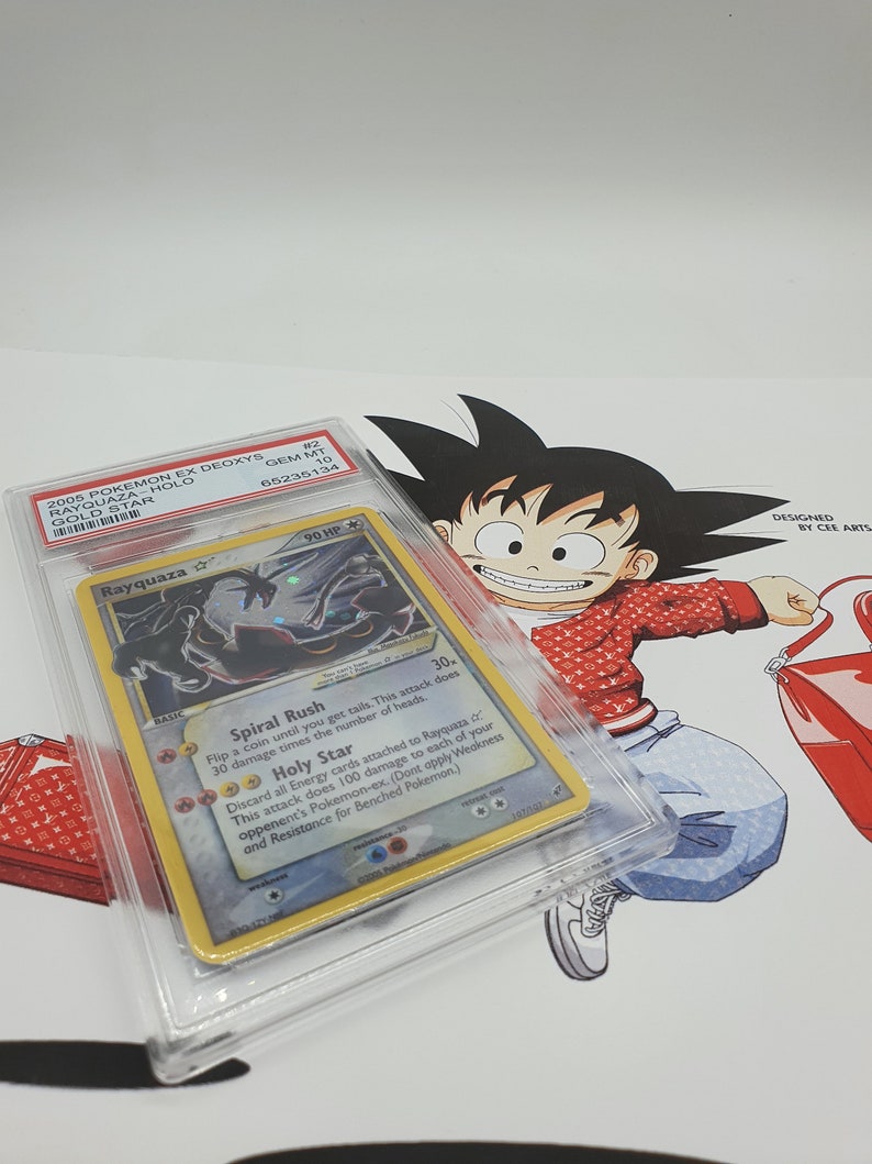 HOLOGRAPHIC Rayquaza Gold Star Holo Pokemon PROXY READ Psa Proxy Real Holo Version