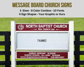Large Church Message Board Signs - Custom Outdoor Church Welcome Signs - Church Marquee Signs - Custom Outdoor Board Signs Reader Board Sign