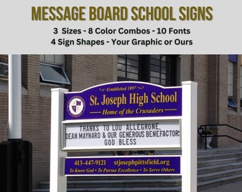 Large School Message Board Signs - Custom Outdoor School Welcome Signs - Marquee Signs - Custom Outdoor Board Signs -Magnetic Reader Board
