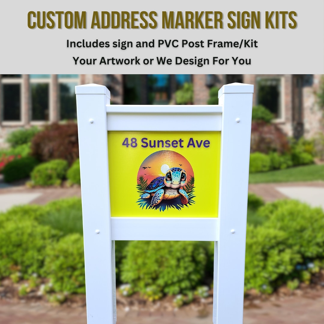 Personalized House Address Marker Sign Kit: Aluminum Composite, No Rust ...