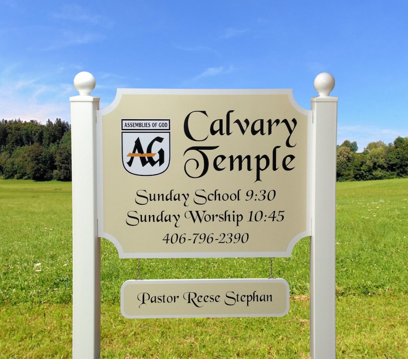 Custom Church Welcome Sign: Non-Rusting PVC, Outdoor, Personalized bild 6