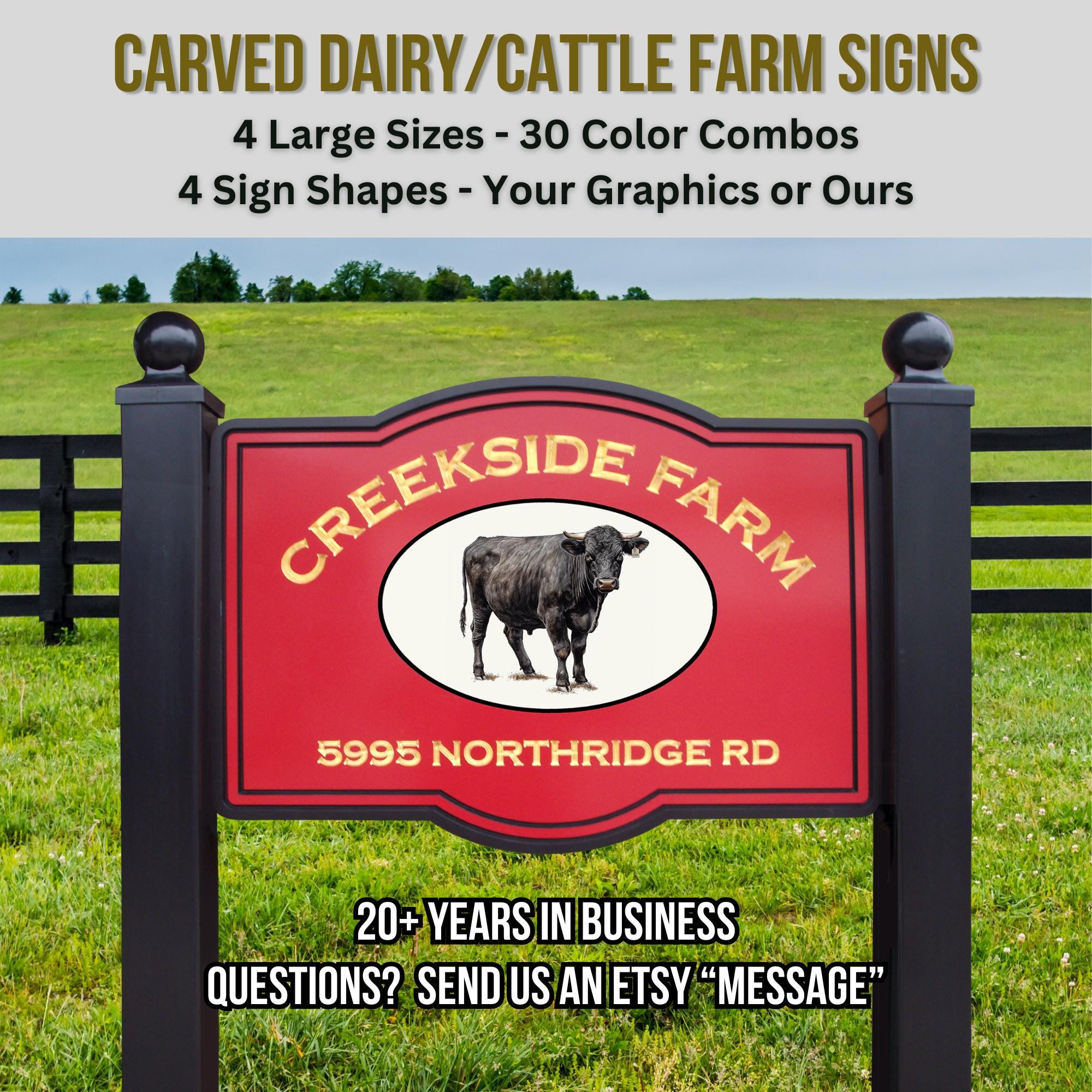 Custom Cattle Ranch Sign Custom Carved Cattle Farm Sign: Personalized Outdoor Ranch Entrance - Etsy