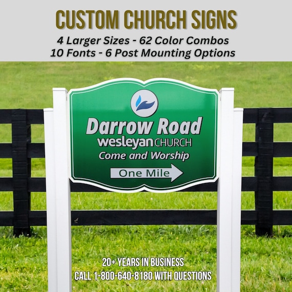 Custom Church Welcome Sign: Non-Rusting PVC, Outdoor, Personalized