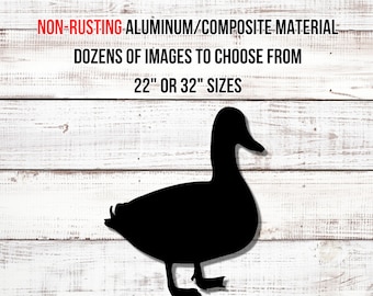 Farm Animal Silhouette Cutouts, Duck Chicken Metal Farmhouse Decor,  Black Aluminum Barnyard Animals, Non Rusting, Aluminum Composite