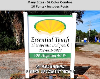 Business Sign Kit: Post & Panel, UV Printed, Non-Rusting